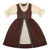 Kinder Mädchen Kleid Mittelalterliches Retro Party Palast Kostüm Bühnenauftritt Kostüm Kinderauftritt Halloween Karnevalsanzug