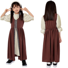 Kinder Mädchen Kleid Mittelalterliches Retro Party Palast Kostüm Bühnenauftritt Kostüm Kinderauftritt Halloween Karnevalsanzug