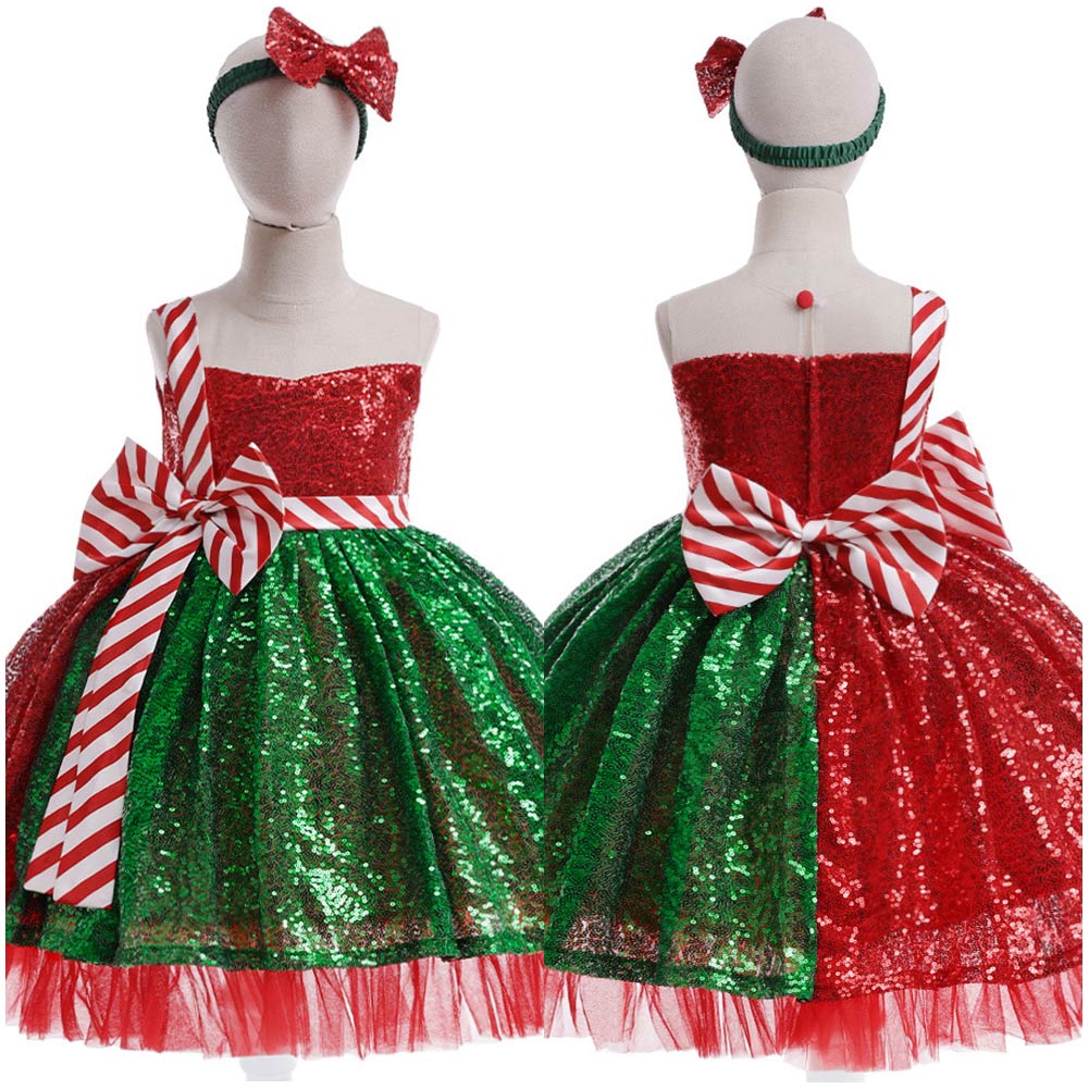 Kinder Mädchen Kleid Weihnachten Cosplay Kostüm Outfits