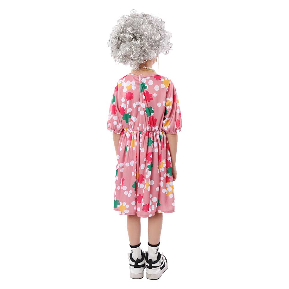 Kinder Mädchen Oma Cosplay Kostüm Outfits Halloween Karneval Anzug