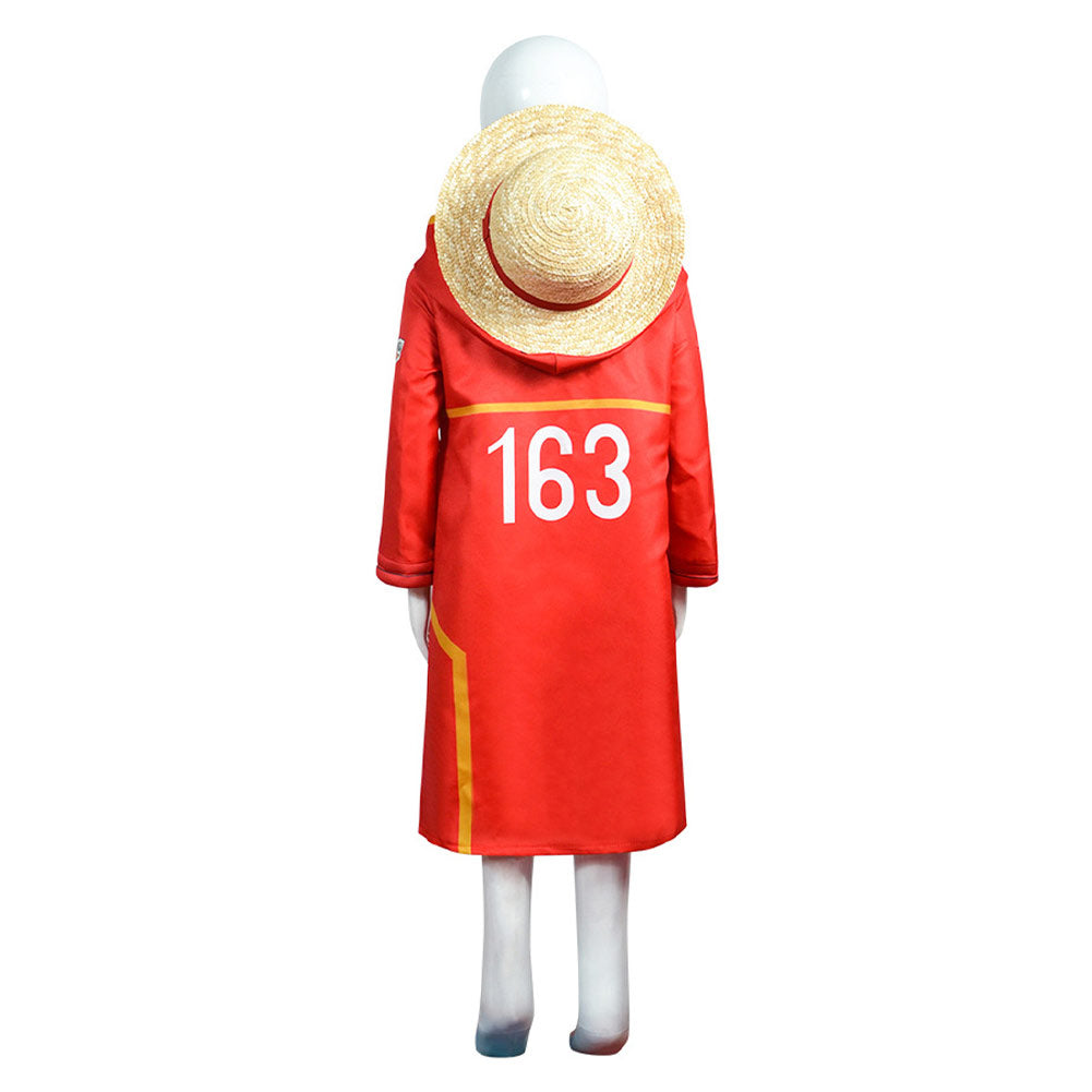 Kinder one piece Luffy Cosplay Kostüm Outfits Halloween Karneval Party Anzug