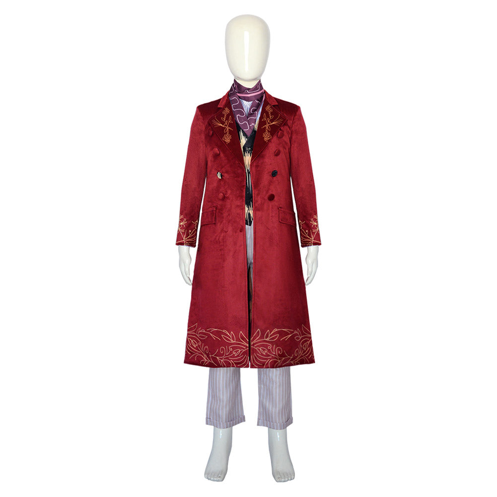 Kinder Wonka Kostüm Charlie Und Die Schokoladenfabrik Cosplay Outfits Halloween Karneval Anzug