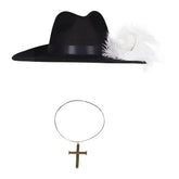Kreuz Halskette Adlerauge Cosplay Hut Kappe Halskette Halloween Karneval Kostüm Zubehör Proop Hut Cosplay