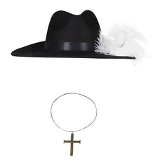 Kreuz Halskette Adlerauge Cosplay Hut Kappe Halskette Halloween Karneval Kostüm Zubehör Proop Hut Cosplay