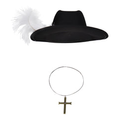 Kreuz Halskette Adlerauge Cosplay Hut Kappe Halskette Halloween Karneval Kostüm Zubehör Proop Hut Cosplay