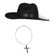 Kreuz Halskette Adlerauge Cosplay Hut Kappe Halskette Halloween Karneval Kostüm Zubehör Proop Hut Cosplay