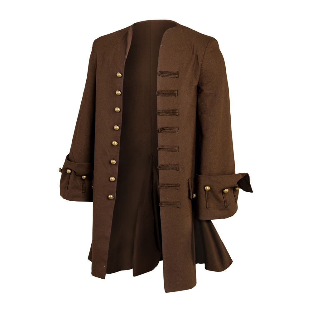 Pirat Cosplay Kostüm Outfits Jacke Kopfbedeckung Gürtel Halloween Karneval Anzug