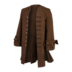 Pirat Cosplay Kostüm Outfits Jacke Kopfbedeckung Gürtel Halloween Karneval Anzug