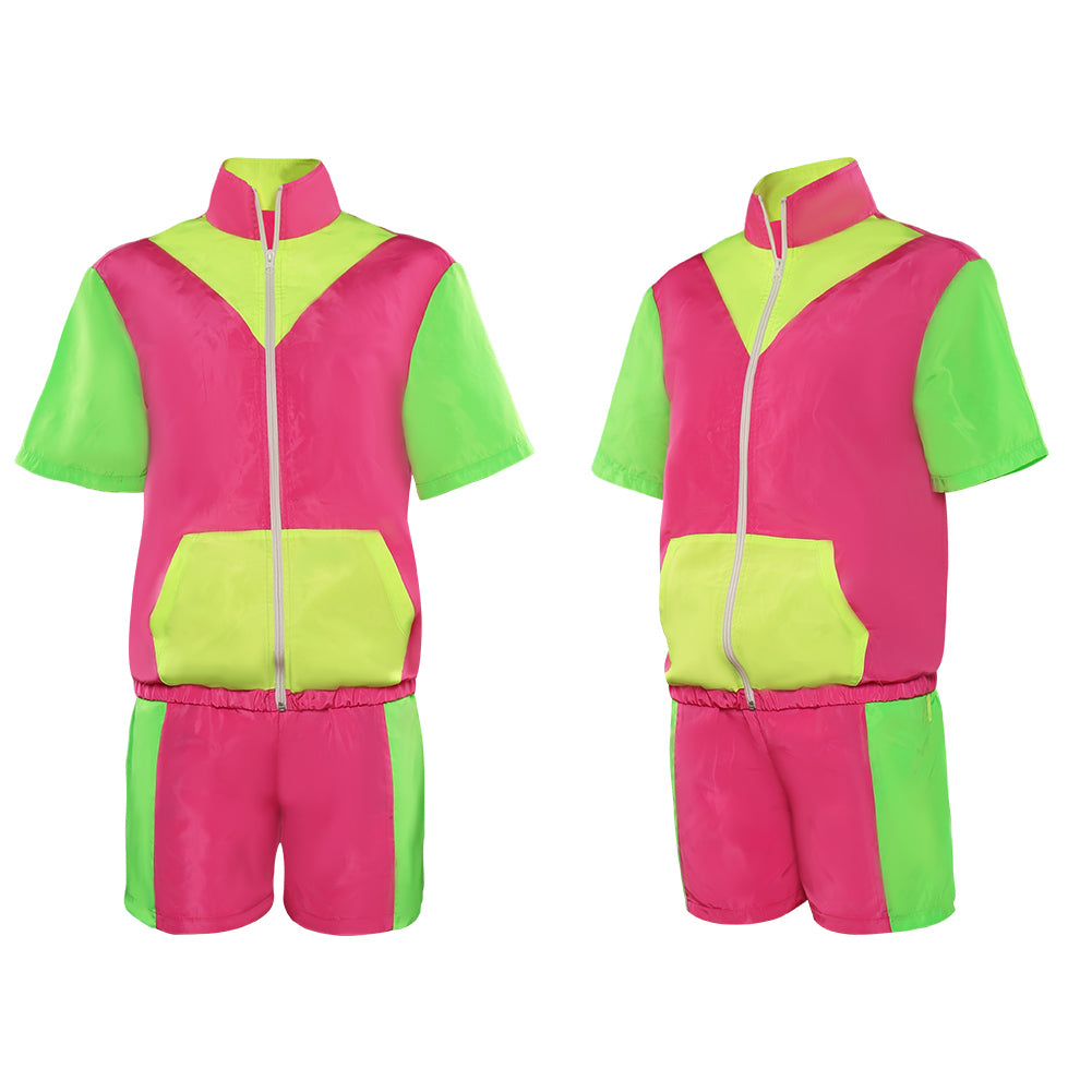 unisex Cosplay Kostüm Outfits Halloween Karneval Verkleidung Anzug Jogginganzüge Set 2 Stück Outfits 80er 90er Jahre Trainingsanzüge Set