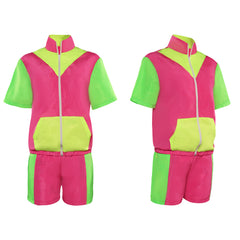 unisex Cosplay Kostüm Outfits Halloween Karneval Verkleidung Anzug Jogginganzüge Set 2 Stück Outfits 80er 90er Jahre Trainingsanzüge Set