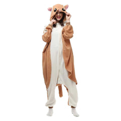 unisex Eichhörnchen Jumpsuit Cosplay Kostüm Outfits Schlafenanzug Halloween Karneval Anzug