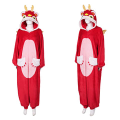 Unisex Schlafanzug Drache Cosplay Kostüm Outfits Halloween Karneval Anzug Baby Drache