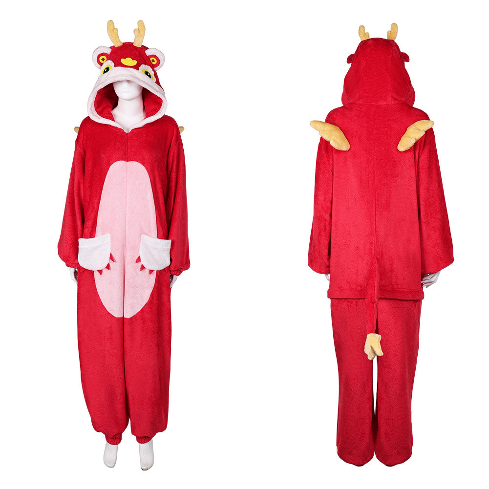 Unisex Schlafanzug Drache Cosplay Kostüm Outfits Halloween Karneval Anzug Baby Drache