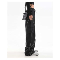 Y2K Hosen Herbst/Winter Gespleißte Freizeithosen Outdoor Sport Sweatpants Streetwear