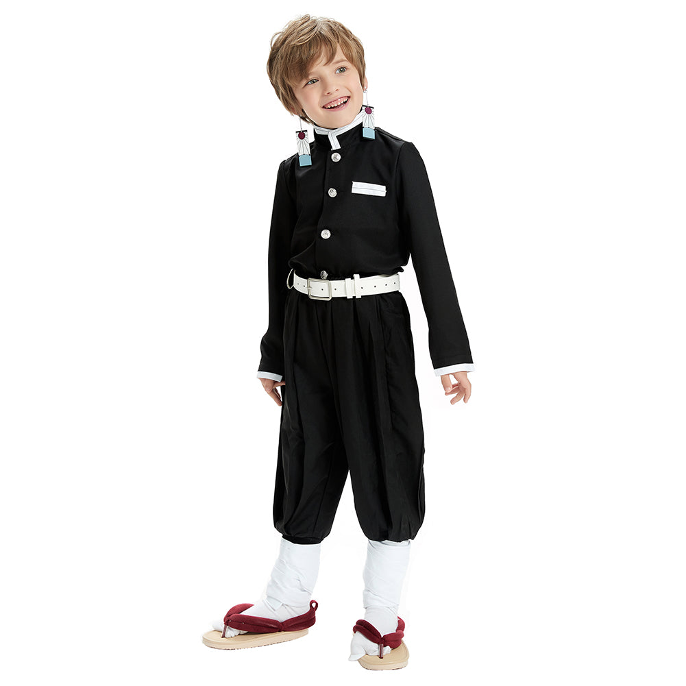 Kinder Demon Slayer Kimetsu no Yaiba Kamado Tanjirou Cosplay Kostüm  Kimono Outfits Halloween Karneval Anzug