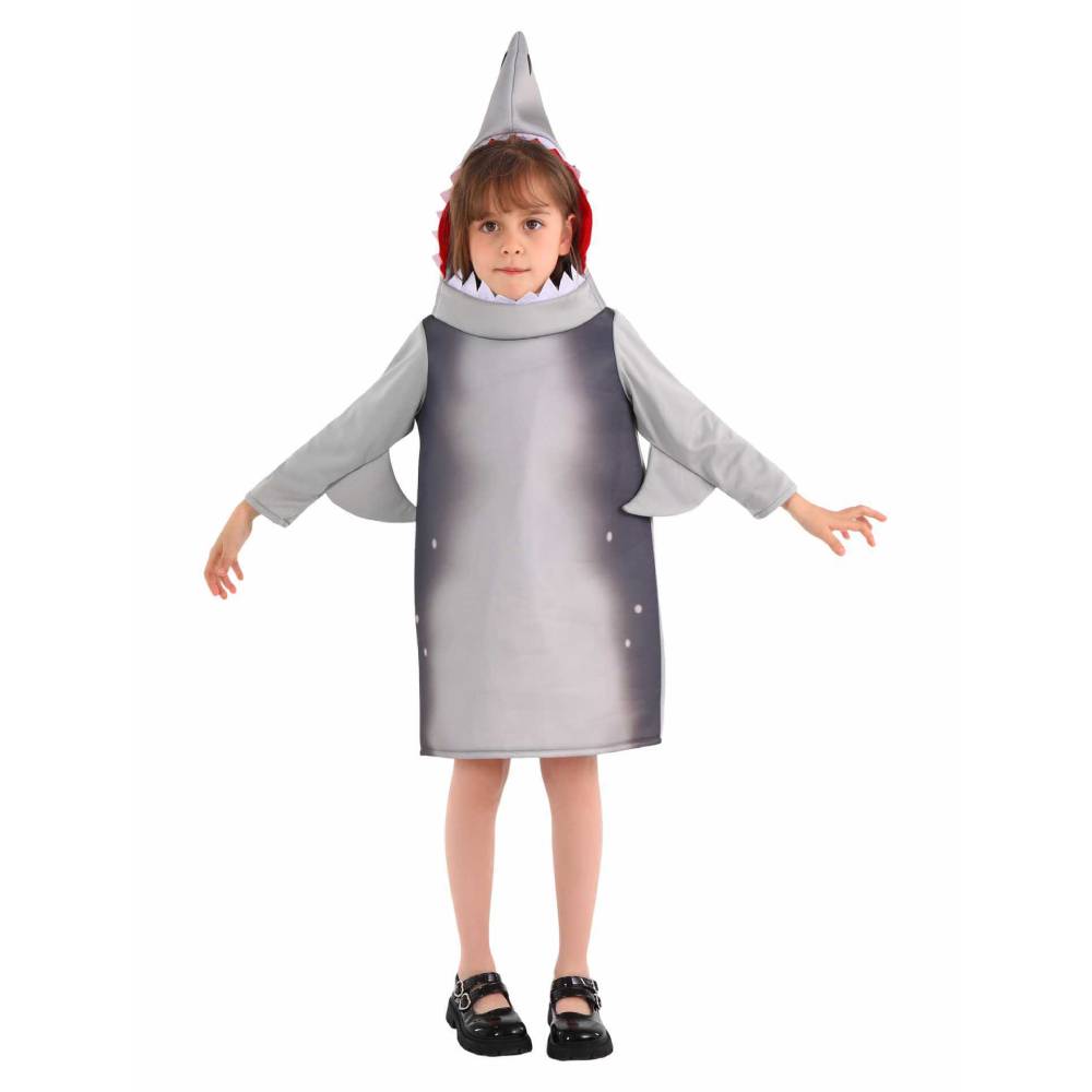 Kinderkostüm-Hemdchen Hai Schutzhemdchen Wasserdichtes für Halloween Kindergeburtstag - Cosplay-Tier-Overall für Kleinkinder