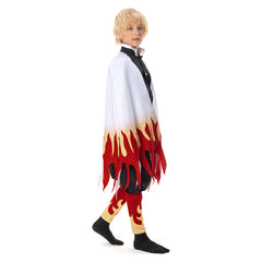Kinder Demon Slayer Kimetsu no Yaiba Rengoku Kyoujurou Kostüm Halloween Karneval Kostüm
