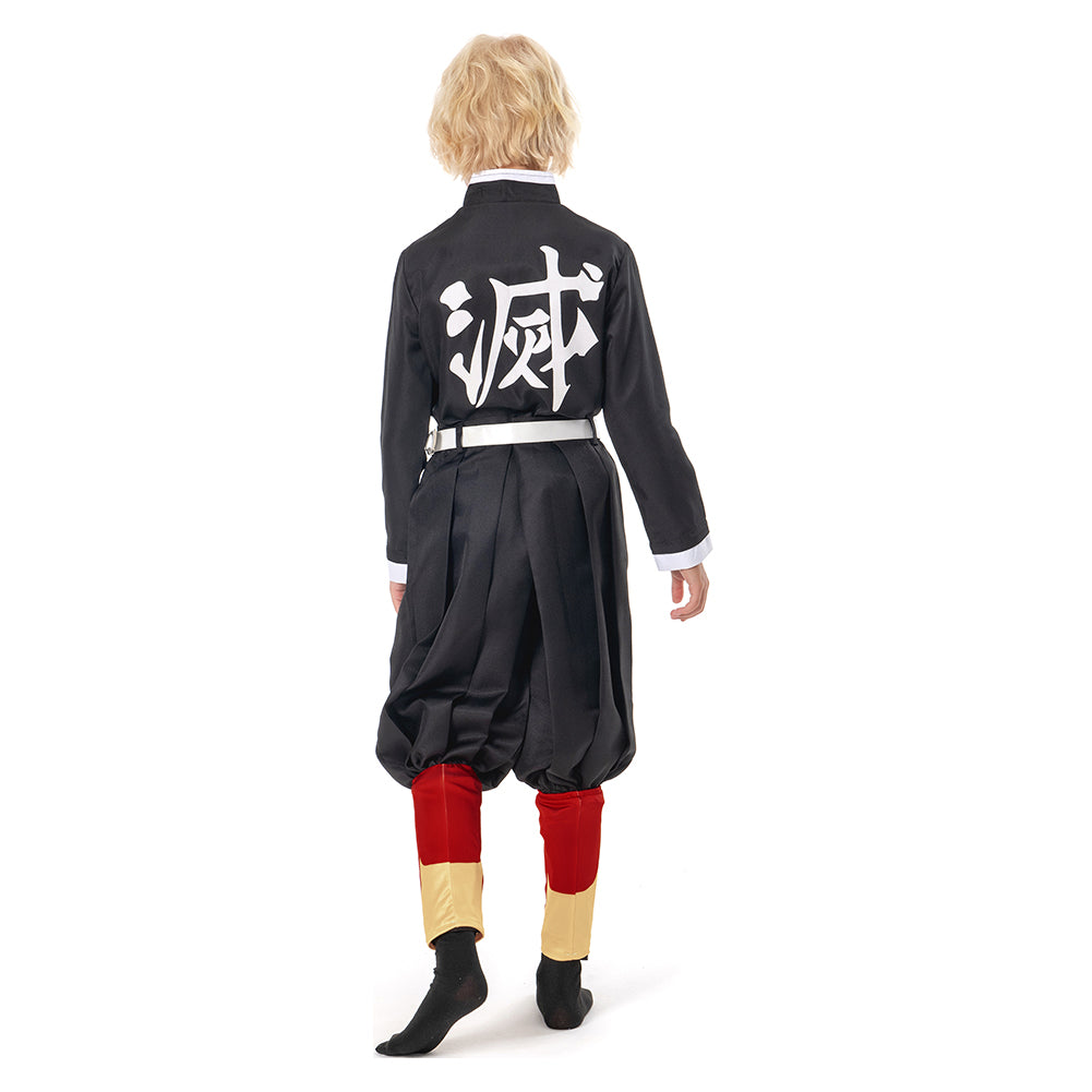 Kinder Demon Slayer Kimetsu no Yaiba Rengoku Kyoujurou Kostüm Halloween Karneval Kostüm