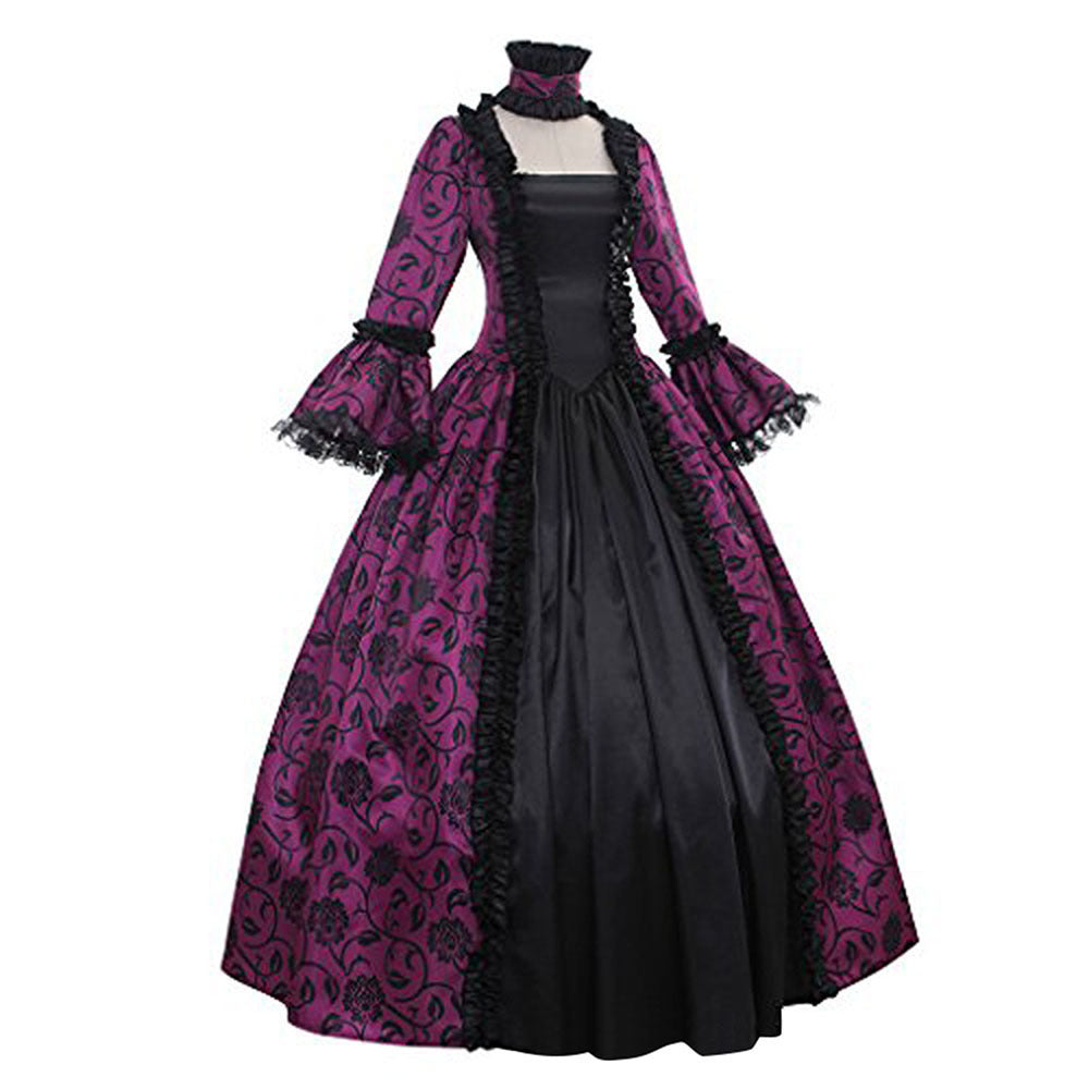 Damen Viktorianische Hofkleider Kleid Vintage Mittelalterliche Renaissance Kleid