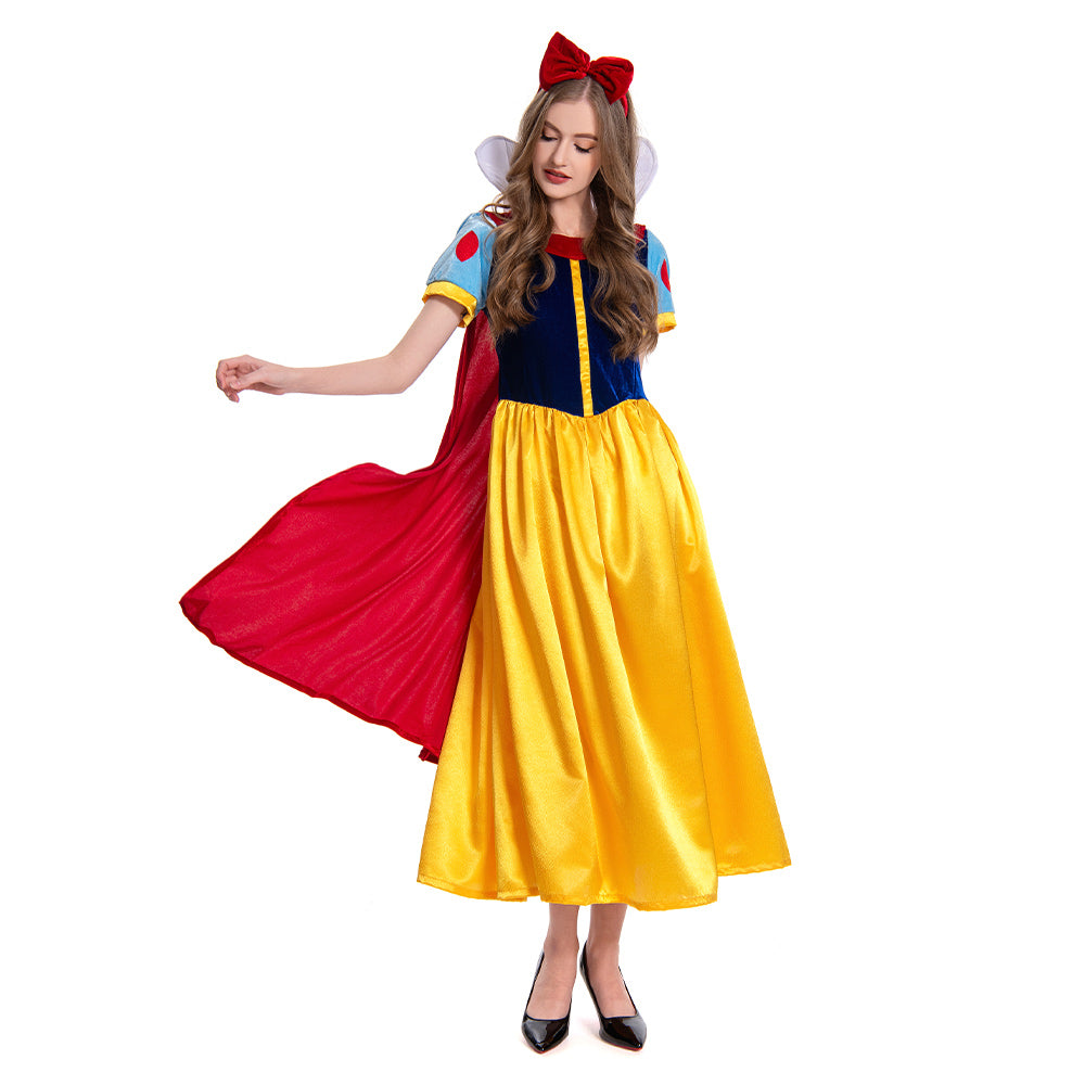 Damen Prinzissin Kostüm Kleid Snow White Schneewittchen Prinzissin Damen Erwachsene