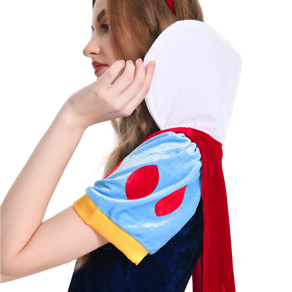 Damen Prinzissin Kostüm Kleid Snow White Schneewittchen Prinzissin Damen Erwachsene