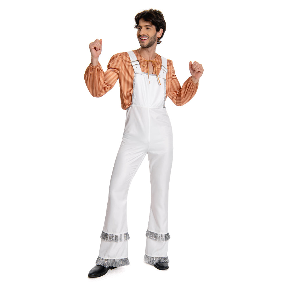 Herren Retro Style Cosplay Kostüm Outfits Halloween Karneval Anzug Bjorn Ulvaeus ABBA