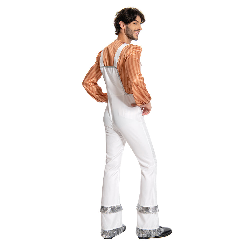 Herren Retro Style Cosplay Kostüm Outfits Halloween Karneval Anzug Bjorn Ulvaeus ABBA