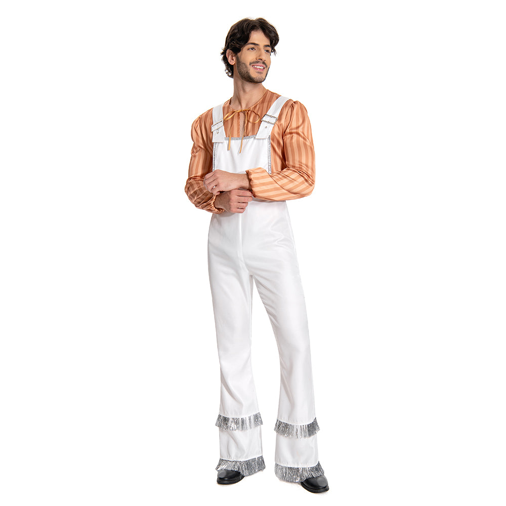 Herren Retro Style Cosplay Kostüm Outfits Halloween Karneval Anzug Bjorn Ulvaeus ABBA