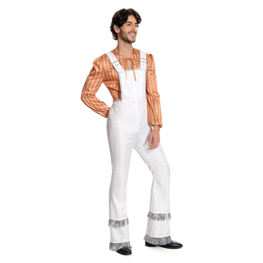 Herren Retro Style Cosplay Kostüm Outfits Halloween Karneval Anzug Bjorn Ulvaeus ABBA