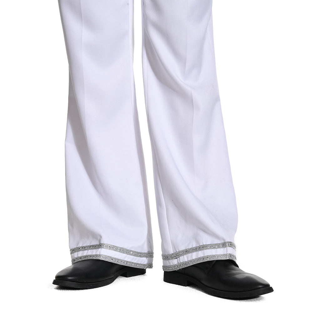 Herren Cosplay Kostüm Jumpsuit Outfits Halloween Karneval Anzug ABBA Benny Anderson Retro Style