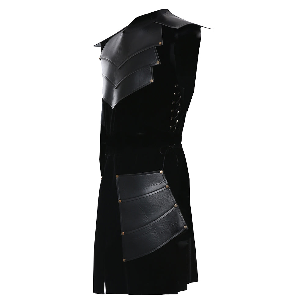 Gothic Mittelalter Oberteil Stehkragen Ärmellos Jacke für Herren Männer Ritterkostüm Halloween Karneval
