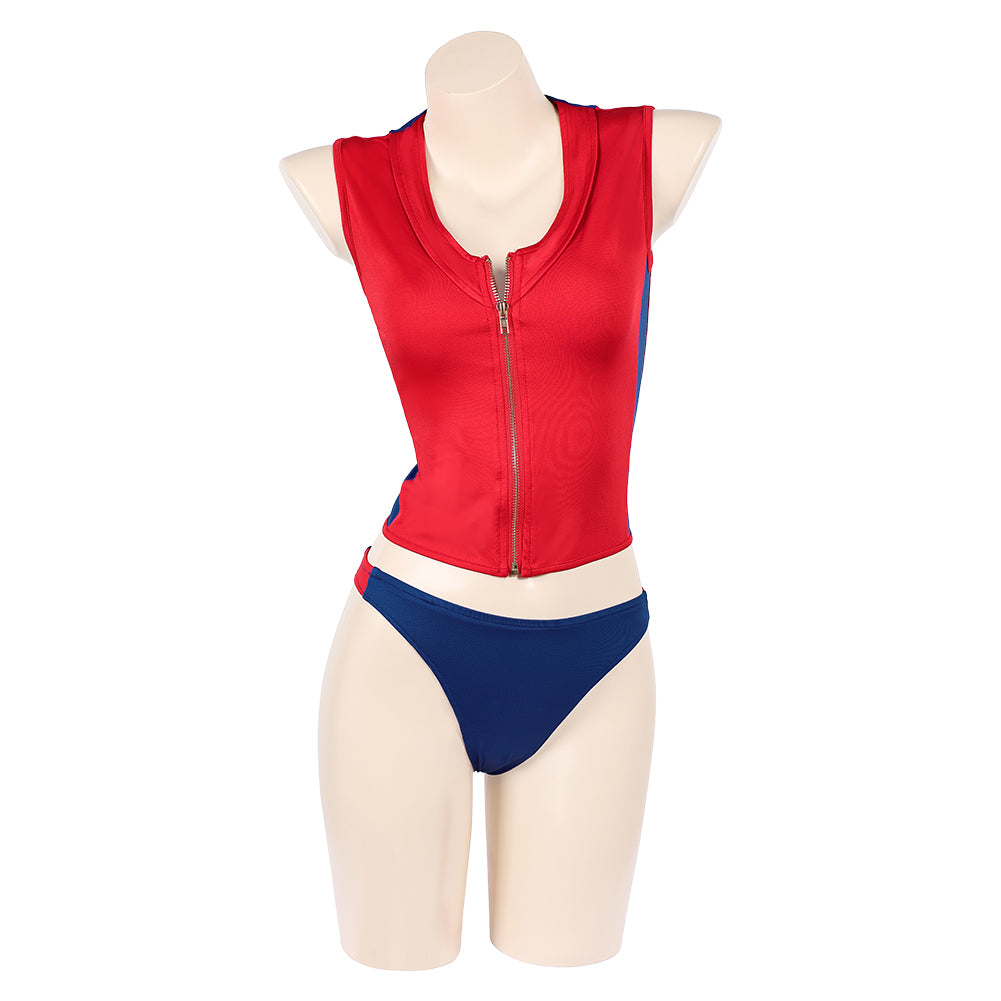 Baywatch Damen Badeanzug C.J. Parker Cosplay-Kostüm für Halloween, Karneval und Partys