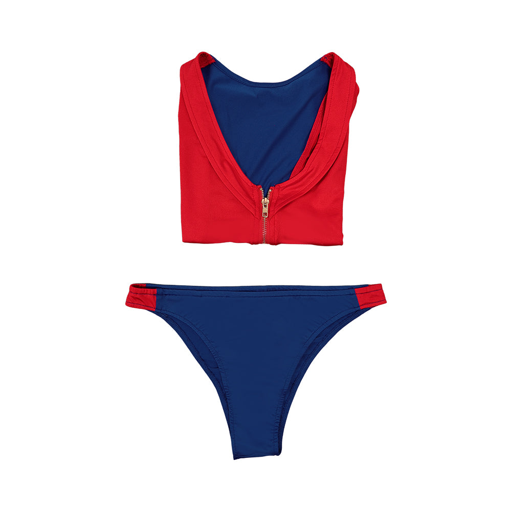 Baywatch Damen Badeanzug C.J. Parker Cosplay-Kostüm für Halloween, Karneval und Partys