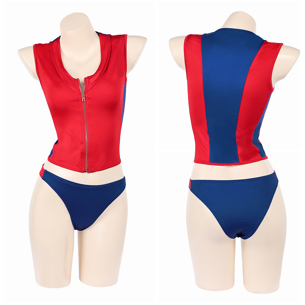 Baywatch Damen Badeanzug C.J. Parker Cosplay-Kostüm für Halloween, Karneval und Partys