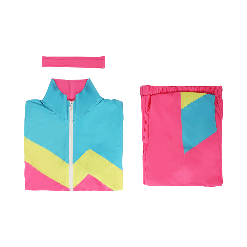 Kinder Retro Tanzsportbekleidung Kostüm 80er Jahre Höhe der Mode Muschelanzug Cosplay Kostüm