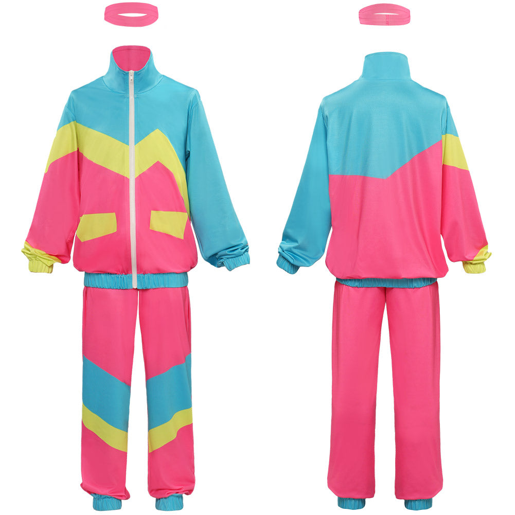 Kinder Retro Tanzsportbekleidung Kostüm 80er Jahre Höhe der Mode Muschelanzug Cosplay Kostüm