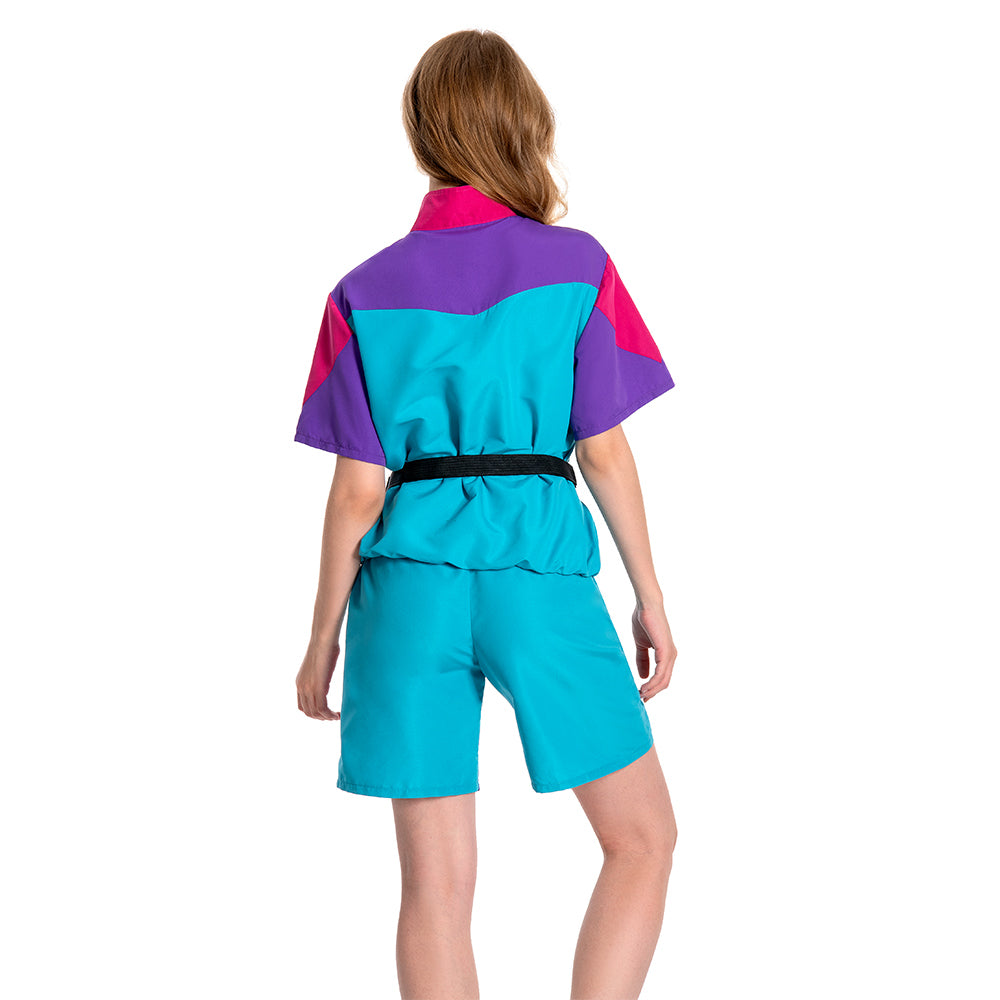 unisex Jogging Anzüge 2 Stück Set Cosplay Kostüm Outfits Halloween Karneval Anzug 80er 90er Jahre Trainingsanzüge Set