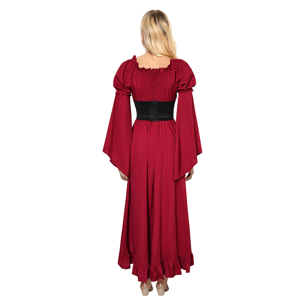 Damen Mittelalter Kleid Cosplay Kostüm Outfits Halloween Karneval Anzug