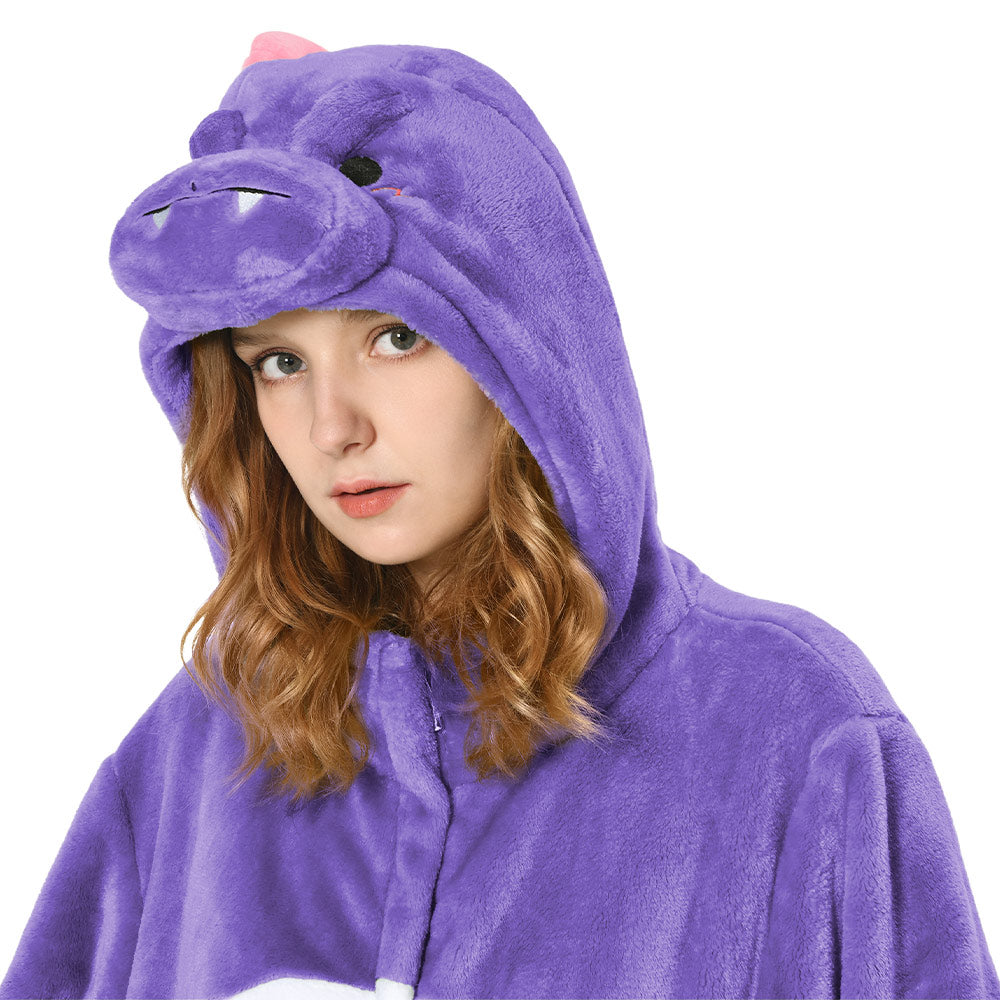Erwachsene Unisex Dinosaurier Tierkostüm Schlafanzug einteiliger Pyjama