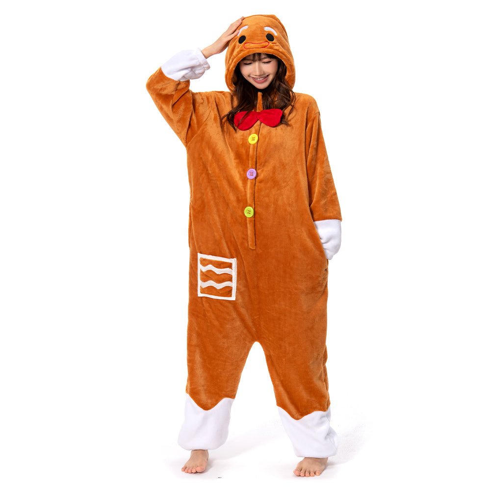 Unisex Erwachsene Familienpyjamas Weihnachten - Schneemann, Rentier Weihnachtsmann Schlafanzug einteiliger Pyjama