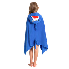 Kinder blau Hai Strandtücher mit Kapuze Tierkostüm Robe Sommer