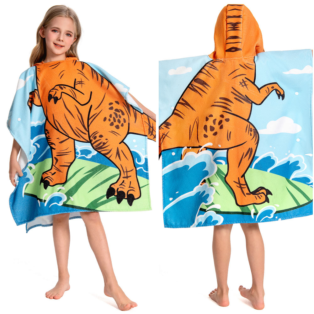 Kinder Dinosaurier Strandtücher mit Kapuze Tierkostüm Sommer Robe