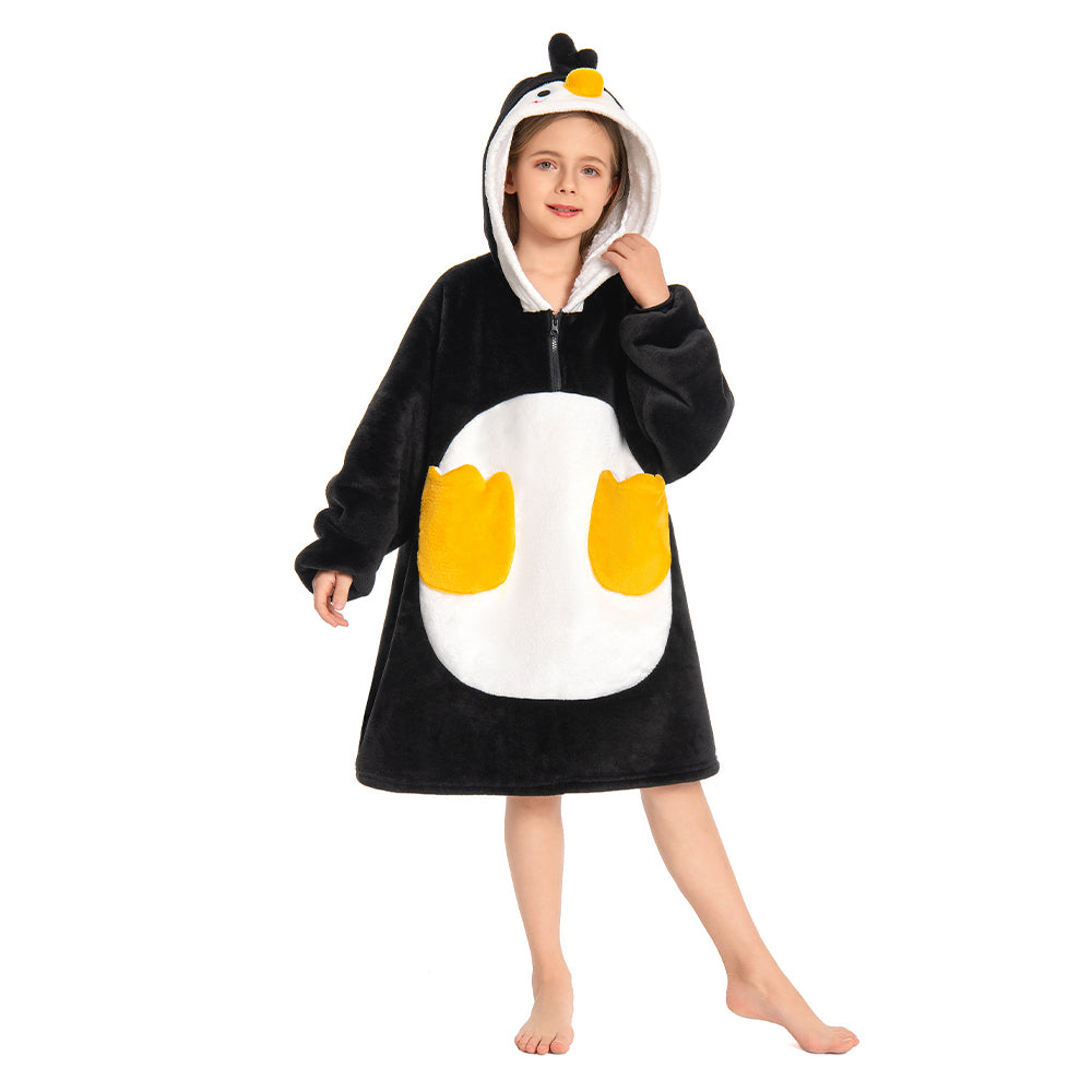 Kinder Pinguin, Dinosaurier, Avocado Tragbare Decke mit Kapuze Tierkostüm Sommer Robe