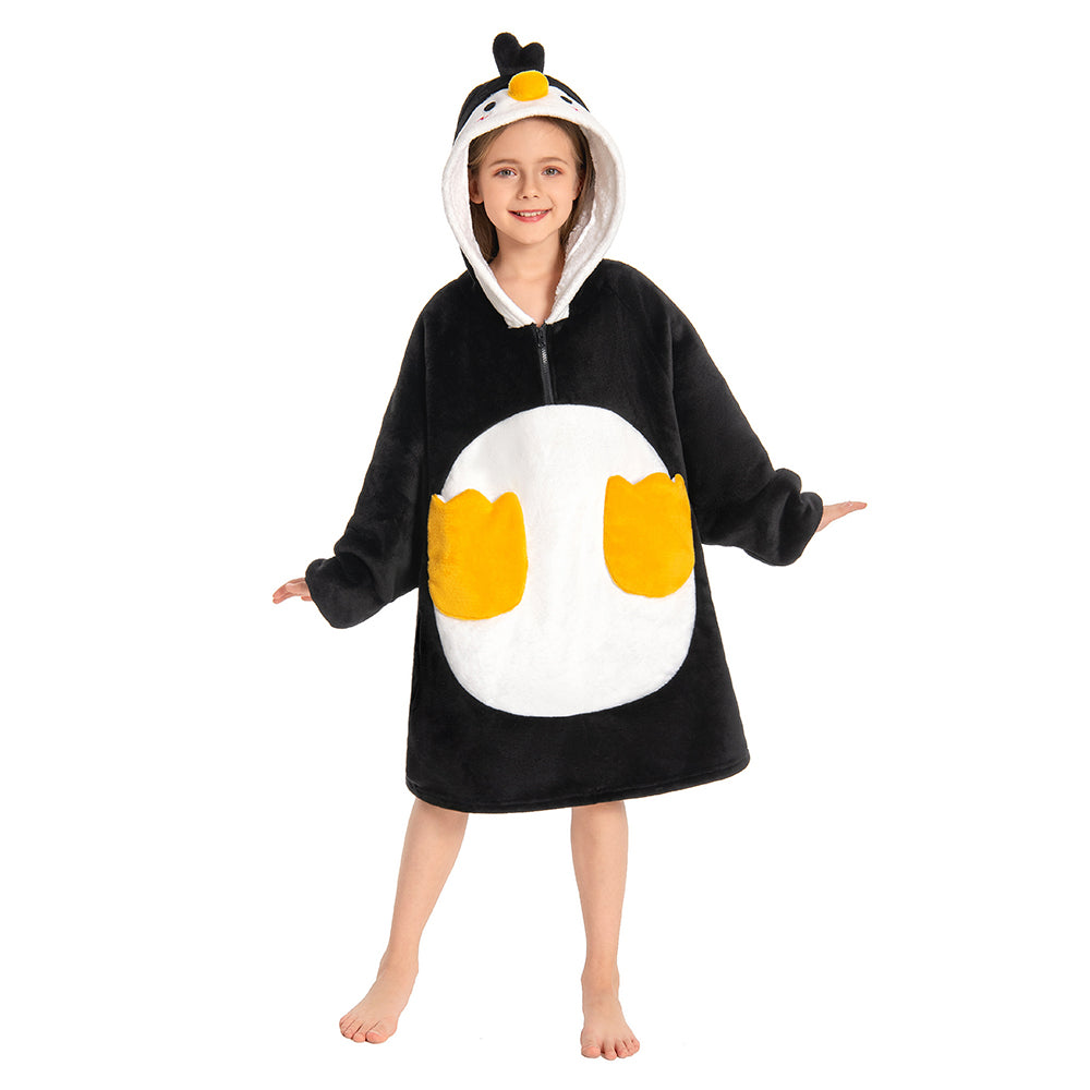 Kinder Pinguin, Dinosaurier, Avocado Tragbare Decke mit Kapuze Tierkostüm Sommer Robe