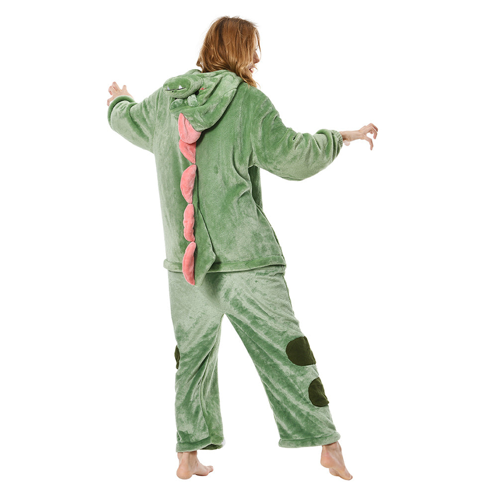 Erwachsene Unisex Dinosaurier Tierkostüm Schlafanzug einteiliger Pyjama