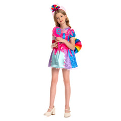 Kinder Mädchen Zuckerwerk Cosplay Kostüm Outfits Fantasia Halloween Karneval Party