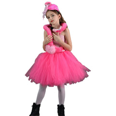 Kinder Mädchen tutu Kleid  Flamingo Cosplay Kostüm Outfits Halloween Karneval Anzug