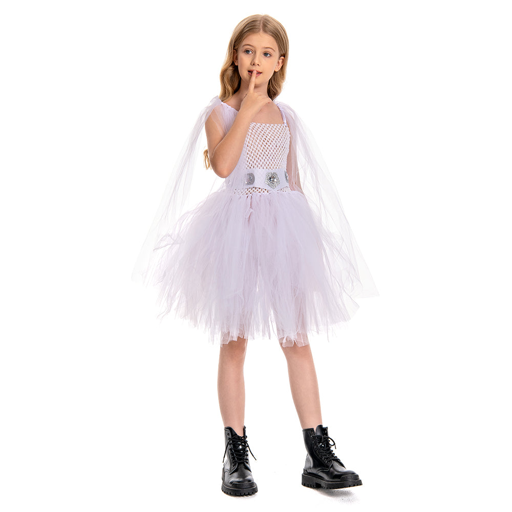 SW Kinder Mädchen Leia Cosplay tutu Kleid Kostüm Outfits Halloween Karneval Anzug