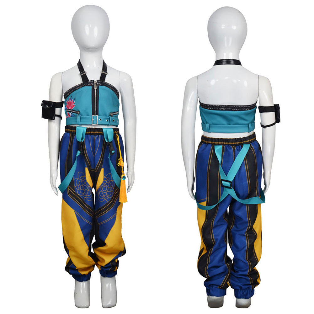 Kinder Mädchen Zoey Waffe cosplay Kostüm Darts Halloween Karneval Party Anzug