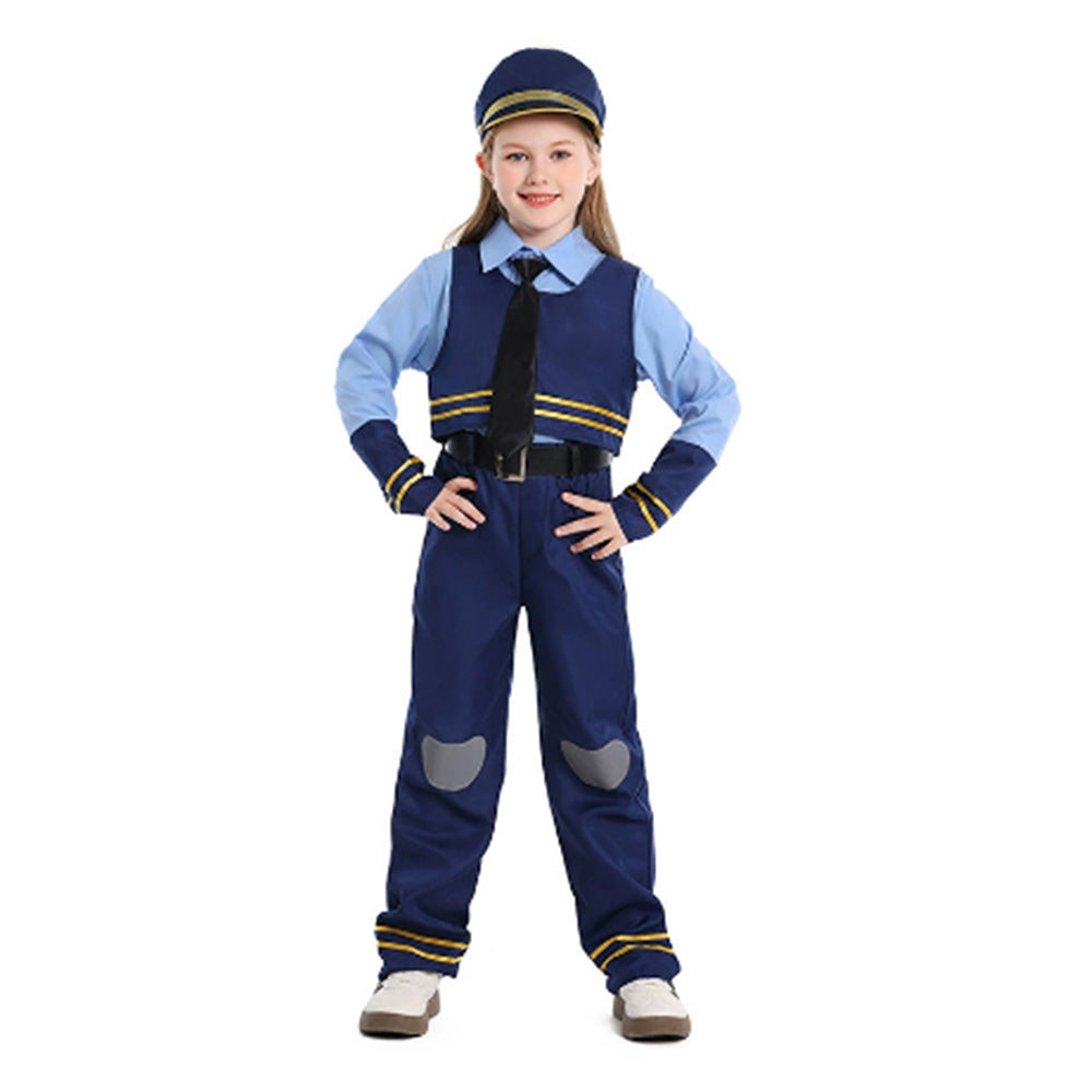 Kinder Mädchen Zootopia‌ Judy Hopps Kleid Cosplay Halloween Karneval Kostüm